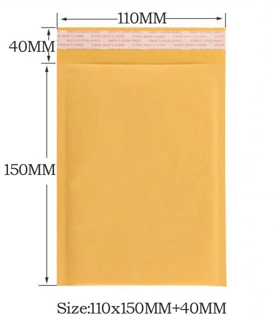 5 шт. 20x25/11x15 см Bubble Конверты с полимерным покрытием большой Размеры kraft Бумага воздушный пузырь конверт подарочная упаковка мешок желтый Цвет