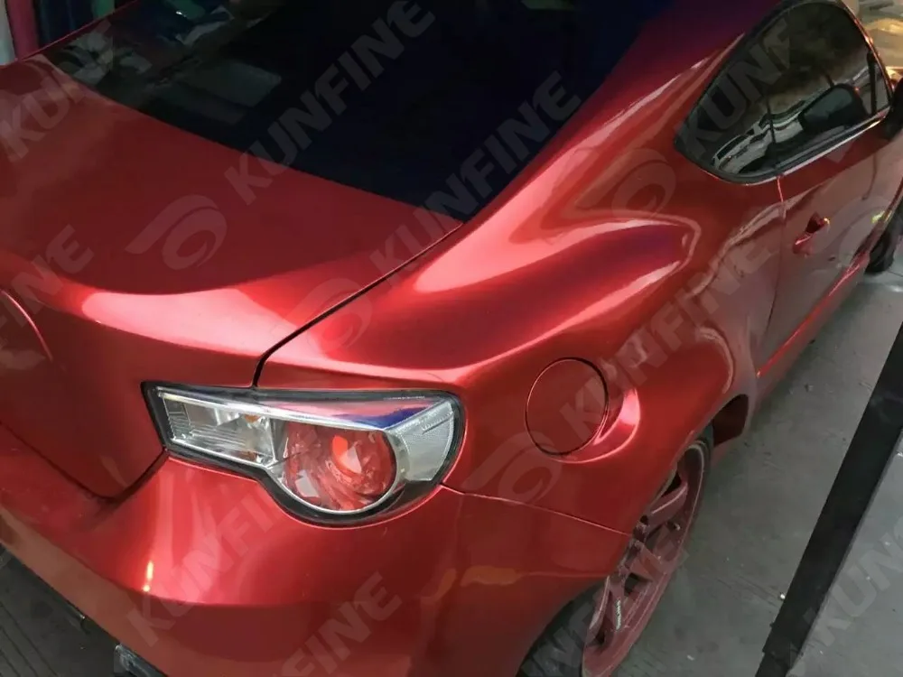 Aurora Red Car Vinyl film 7