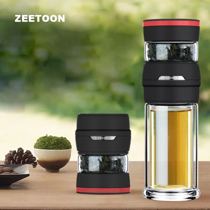 Термокружка с двойной стеклянной стенкой и фильтром 450 мл|thermo mug|thermos tea mugthermos 450ml |