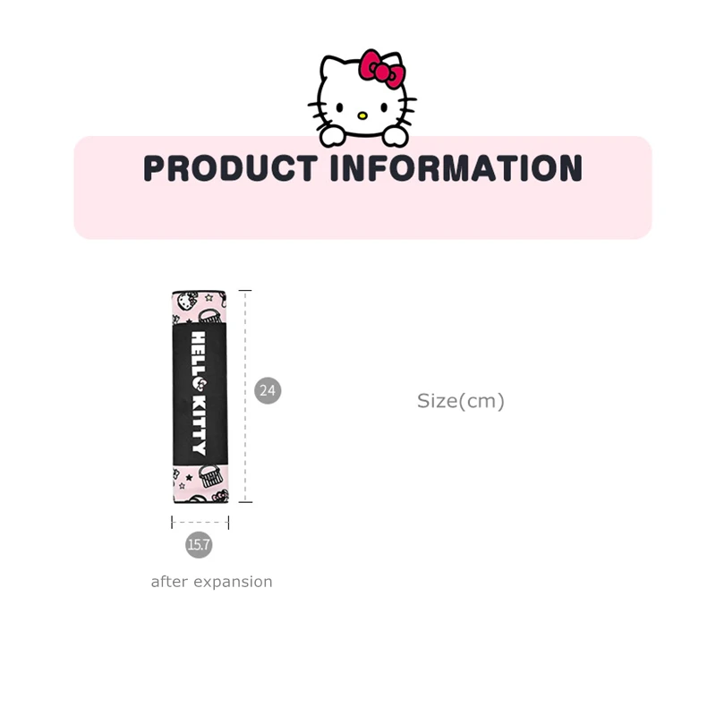 Новый мультфильм автомобилей обивка ремней розовый милый hello kitty автомобиль