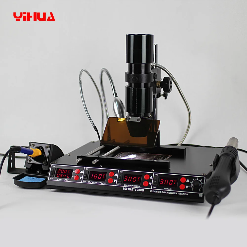 

YIHUA1000B BGA Rework Station, Laptop Motherboard Repairing, BGA Machine, Reballing Kit, Welding, IR Station, SMD Tools