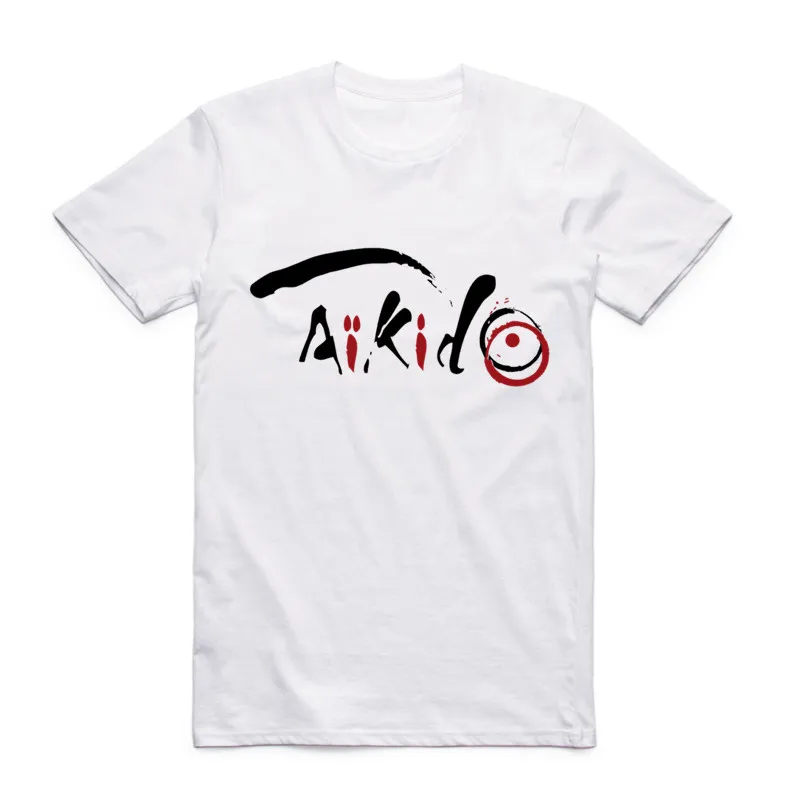 Nuevos hombres de la manera imprimen Japón aikido manga corta Camiseta o-cuello verano estilo Hipster casual tops Camisetas Swag Nuevos hombres de la manera imprimen Japón aikido manga corta Camiseta o-cuello verano estilo Hipster casual tops Camisetas Swag