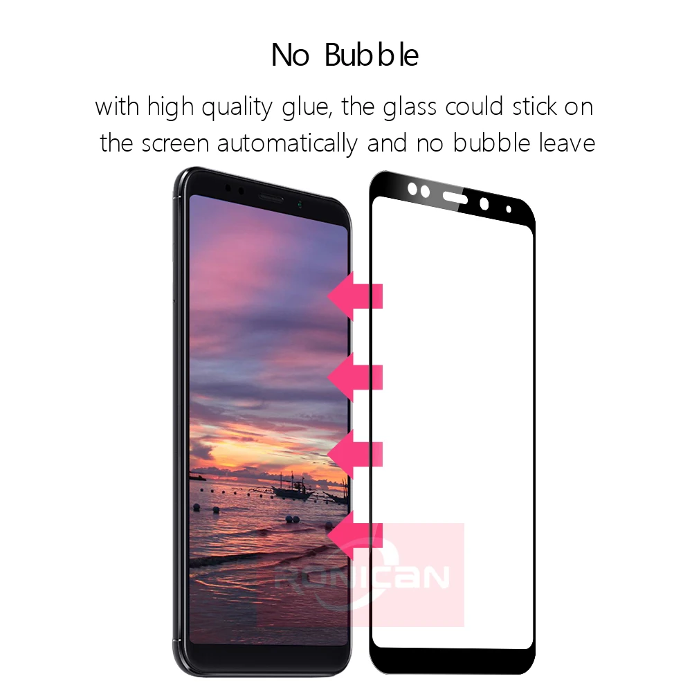 RONICAN 9H полное покрытие Защитное стекло для Xiaomi Redmi 5 Plus защита экрана закаленное Note
