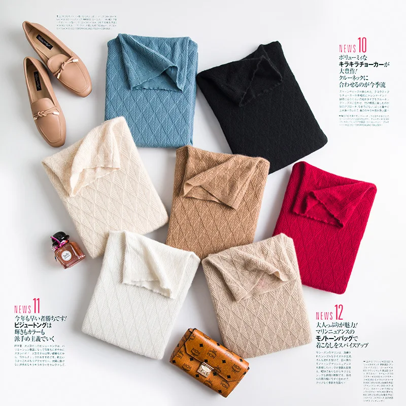 2018 High Neck Women Pullover Sweaters Autumn-Winter Women Wool Warm Geometric Knitted Fashion Sweaters Casual Pullovers Woman 2018 High Neck Women Pullover Sweaters Autumn-Winter Women Wool Warm Geometric Knitted Fashion Sweaters Casual Pullovers Woman