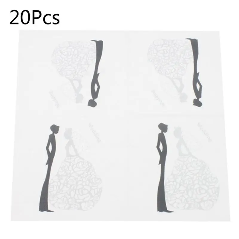 

Disposable Paper Napkins Tableware Supply Printed Square Tissue wedding lovers Pattern Party Festive Celebration 20 Pieces