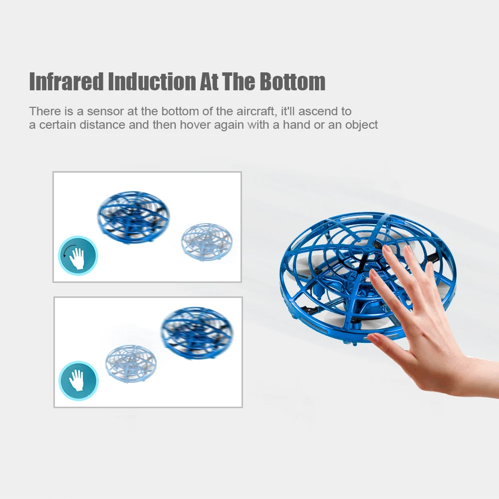 F802 мини-Дрон инфракрасный индукционный ручной контроль НЛО высота Удержание RC тренировочный Дрон игрушечный Квадрокоптер для детей RC