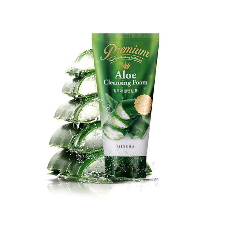 

MISSHA Aloe Cleansing Foam 130ml Hydrating Whitening Face Wash Facial Cleaning Moisturizing Skin