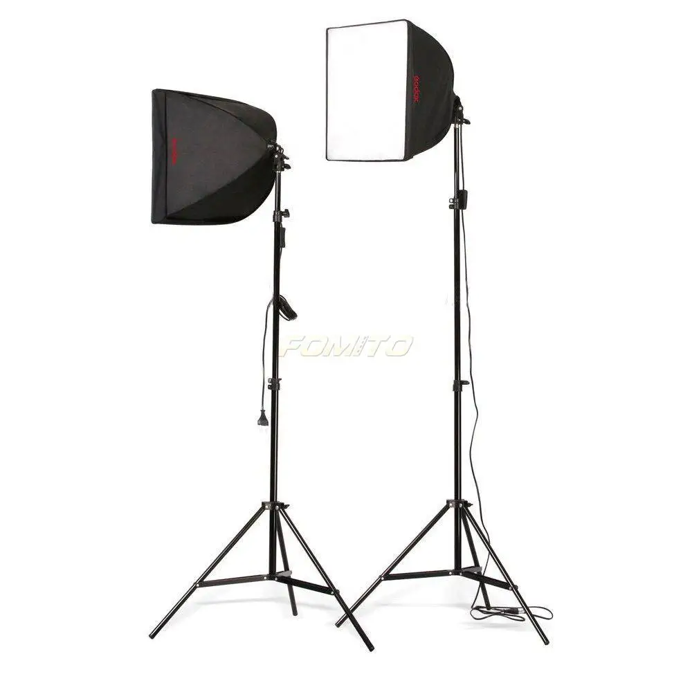 

Godox AC Softbox Kits CL55K2 with softbox5050cm+Light stand302+Tricolor Lamp85W+Carrying bag CB-05 Professional Studio Flash Kit