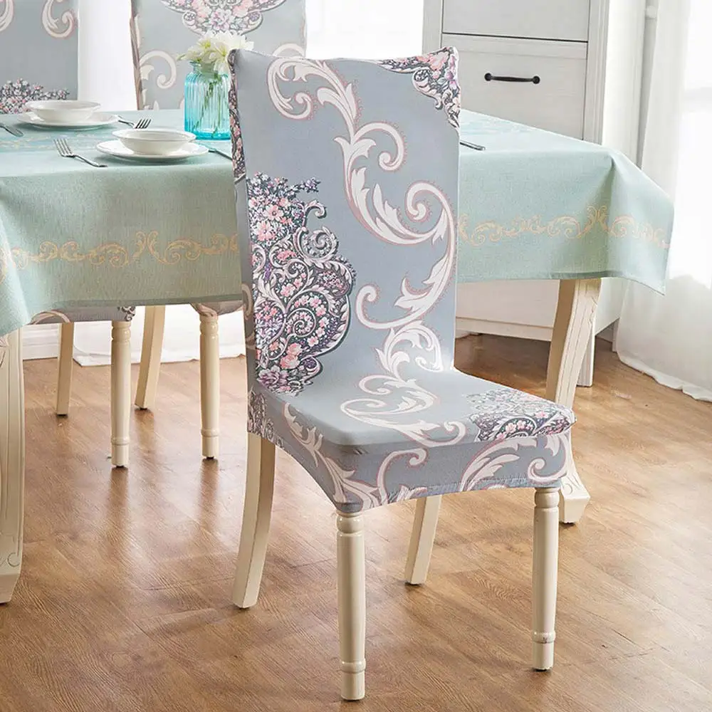 Спандекс ужин чехол для кресла для дома стрейч эластичный цветочный принт - Цвет: 20185703