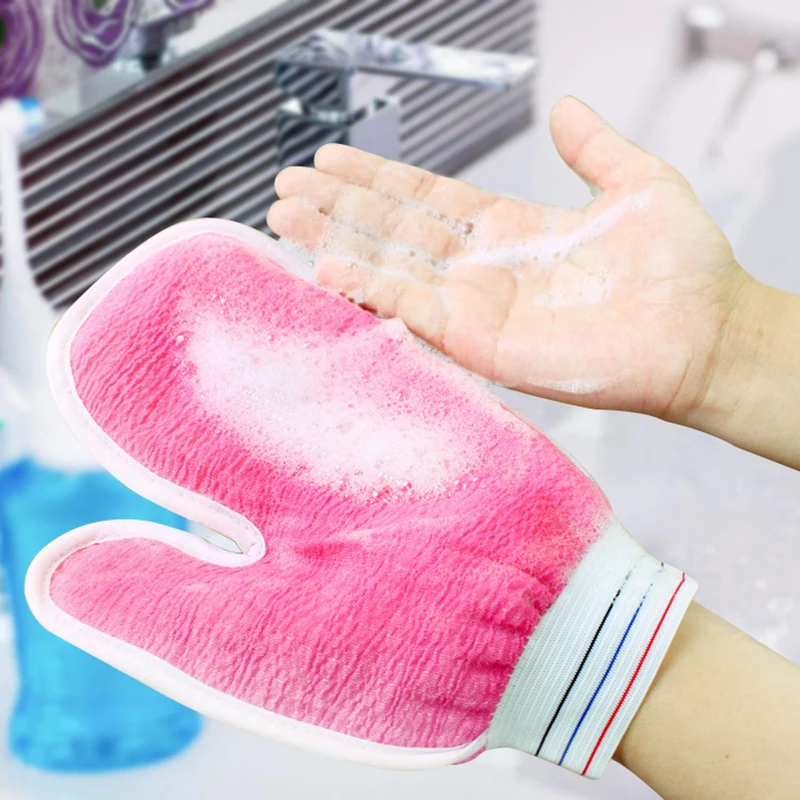 

1Pcs Thumb Bath Glove Towel Spa Shower Bath Glove Exfoliating Wash Skin Massage Scrub Body Scrubber Bathroom Cleaning Glove Tool