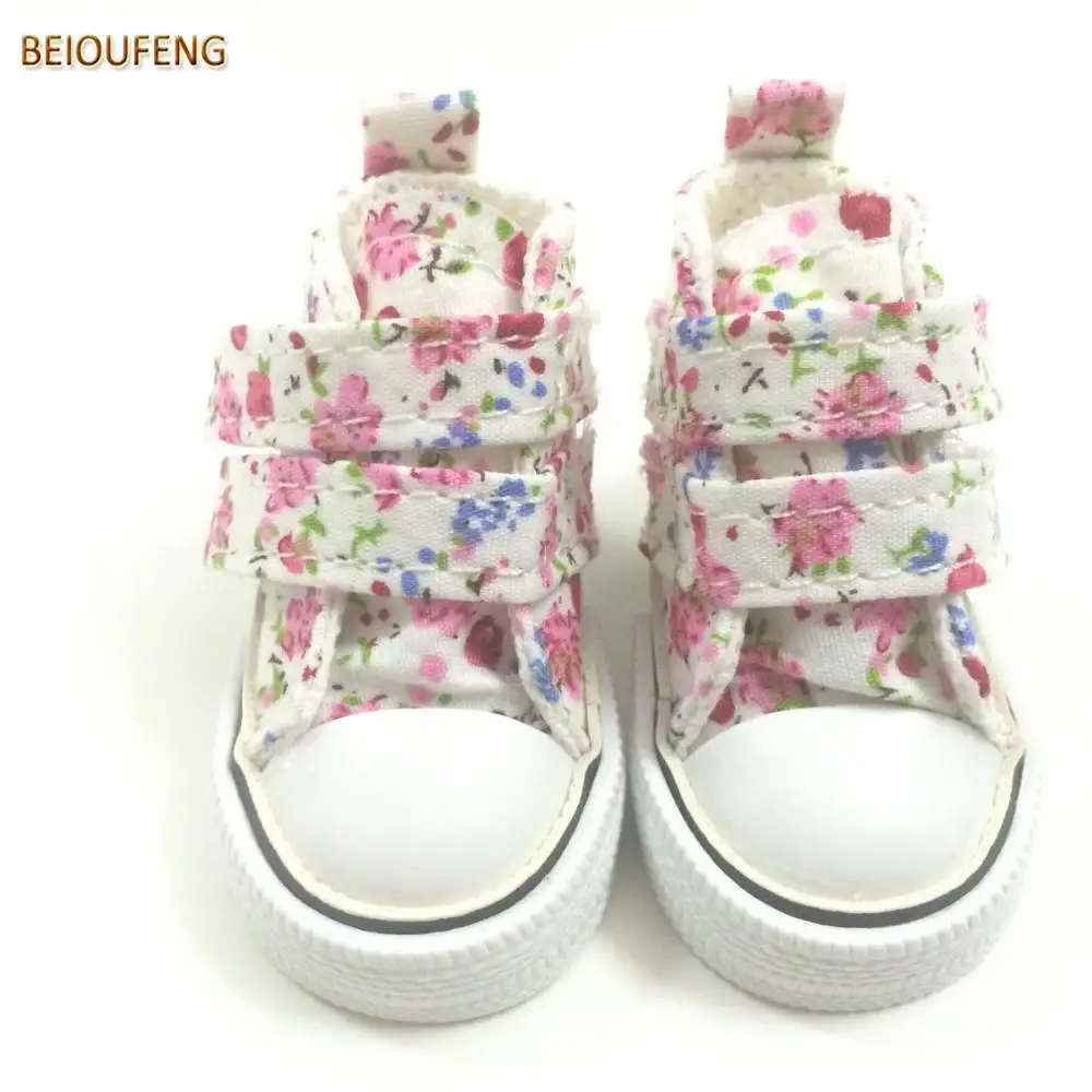 

6CM Mini Toy Canvas Shoes 1/4 BJD Doll Shoes for Paola Reina Dolls,Causal Sneakers Shoes Doll Boots Dolls Accessories 6 Pair/Lot