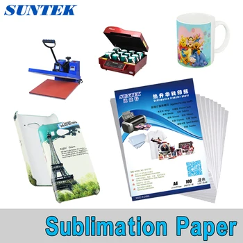

100 Sheets for sublimation machine heat transfer machine fabric A4 sublimation paper
