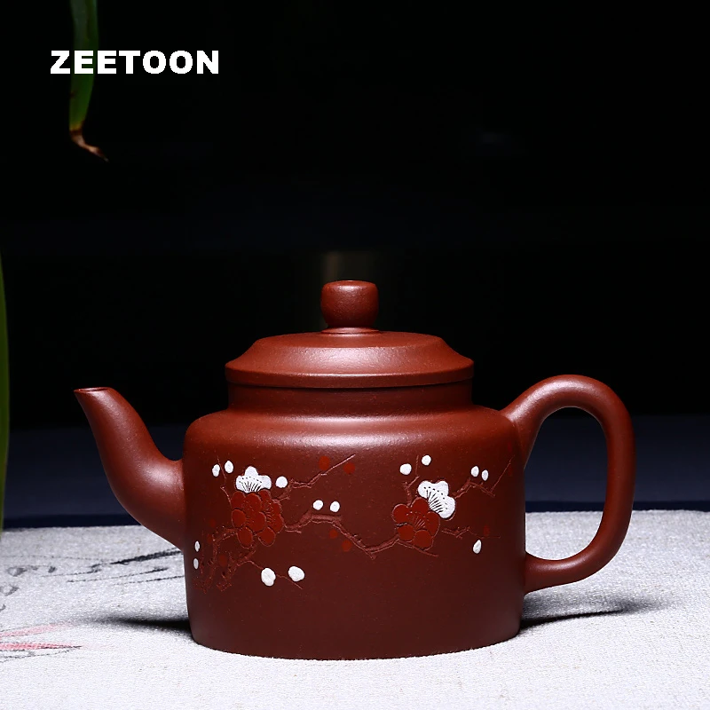 170cc Authentic Yixing Teapot Master Handmade Plum De Zhong Pot Chinese