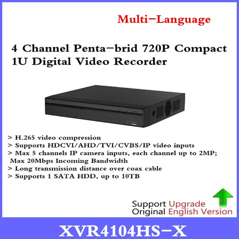 

DH Multi-Language DVR XVR 4 CH Penta-brid 720P Compact 1U Digital Video Recorder Supports HDCVI/AHD/TVI/CVBS/IP XVR4104HS-X