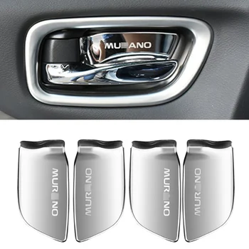 

Stainless steel Car interior Door Handle Bowl Cover trim decal sticker for nissan murano 2015-2019 car styling accessories