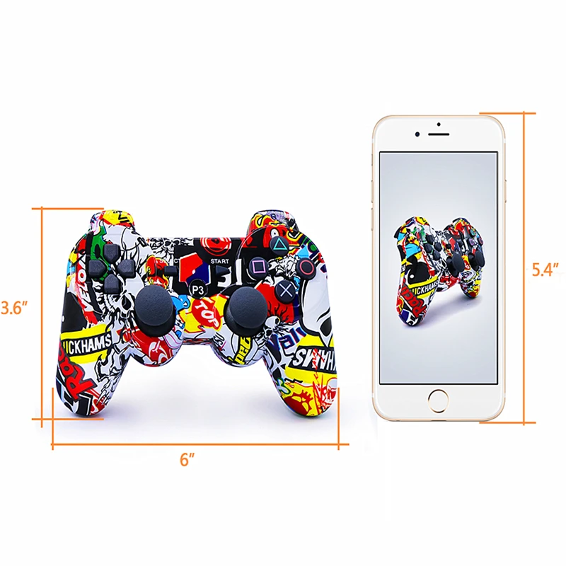 Big Promo 3pamd Compatible Ps3 Gamepad Bluetooth Controller Joystick Vibrator SIXAXIS Compatible Playstation 3 Wireless Gamepad ps3