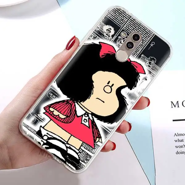 Силиконовый чехол из ТПУ для huawei mate 30 5G 10 20 Lite P30 P20 Pro Чехол Mafalda мультяшный мягкий прозрачный чехол - Цвет: 05