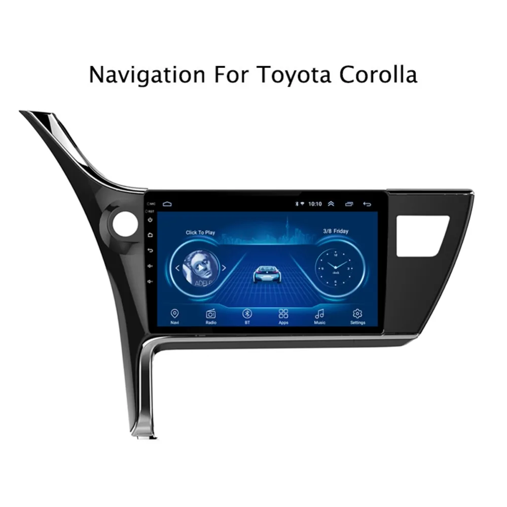Best Super Slim Touch Screen Android 8.1 GPS Navigation for toyota corolla 2018 radio headunit tablet Stereo Multimedia Bluetooth 0