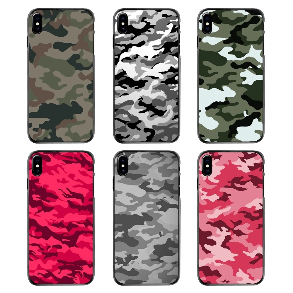 Красочные Армейский Камуфляж кожи Поп для Iphone 4 4s 5 5S 5C SE 6 S 7 8 Plus X XR XS Max iPod Touch