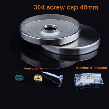 

DHL Free Shipping 40mm decorative screws and bolts 304 Stainless steel advertising screw covers 1000sets/lot