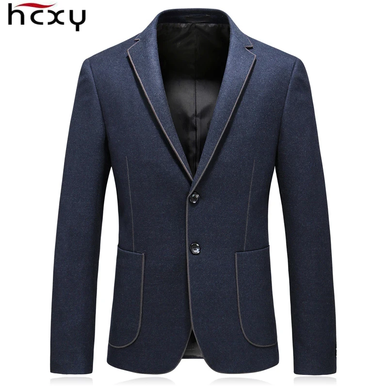 HCXY, новинка, брендовый Мужской Блейзер, мужской модный деловой приталенный пиджак, мужской повседневный Блейзер, мужской пиджак