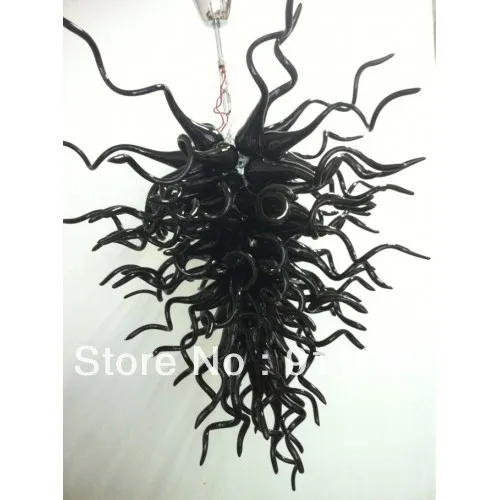 

C37 - Adjutable Long Small Black Chandelier