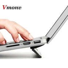 Охлаждающая подставка Vmonv для ноутбука Macbook Air Pro retina 13,3, портативная Регулируемая подставка для ноутбука, офисного ПК, ноутбука