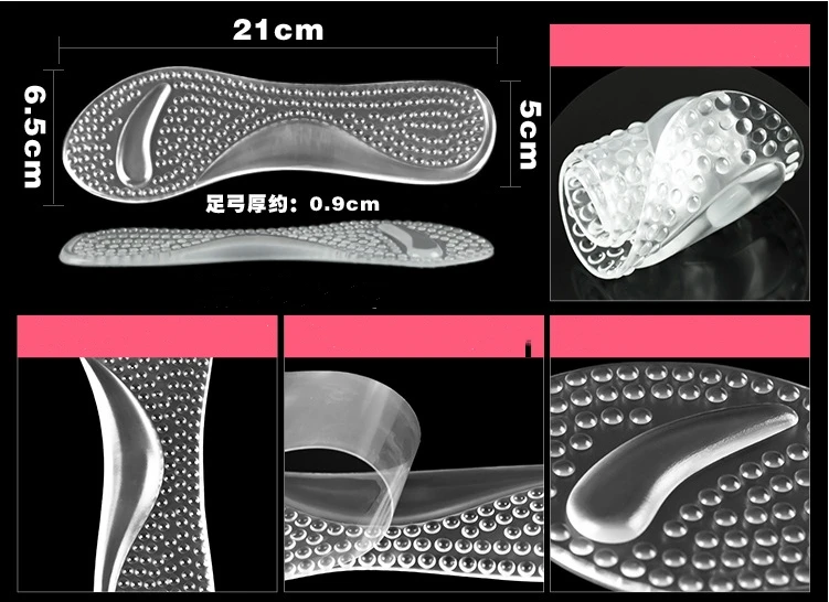 Для женщин гель арки поддержка против скольжения массажные плюсневой коврик высокие каблуки Sholes ортопедические стельки подушка для ног