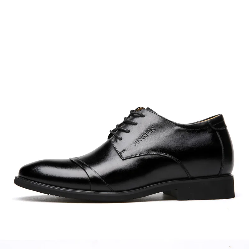 Élégant Formelle Ascenseur Croissante En chocolat Richelieu Noir Split Chaussures Cuir 2018 Hommes Hauteur Vache HxFw4ETq