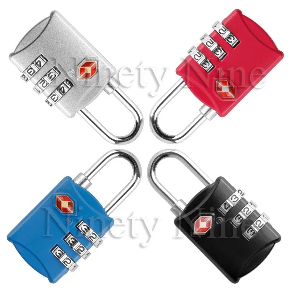 

2Pcs TSA302 Lock for Safe Travelling 3 Digits Set-your-own-combination Padlock