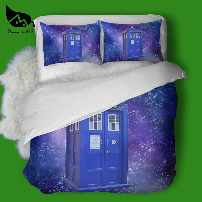  Dream NS Doctor Who Bedding Kit Time Lord Duvet Set TARDIS Bedclothes Pillowcase Customized Home Te