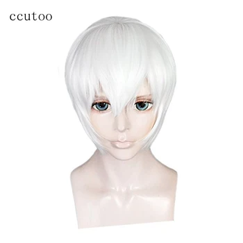 

ccutoo 12" NieR:Automata 2B YoRHa No. 2 Type B Heroine Short White Synthetic Hair Cosplay Wig