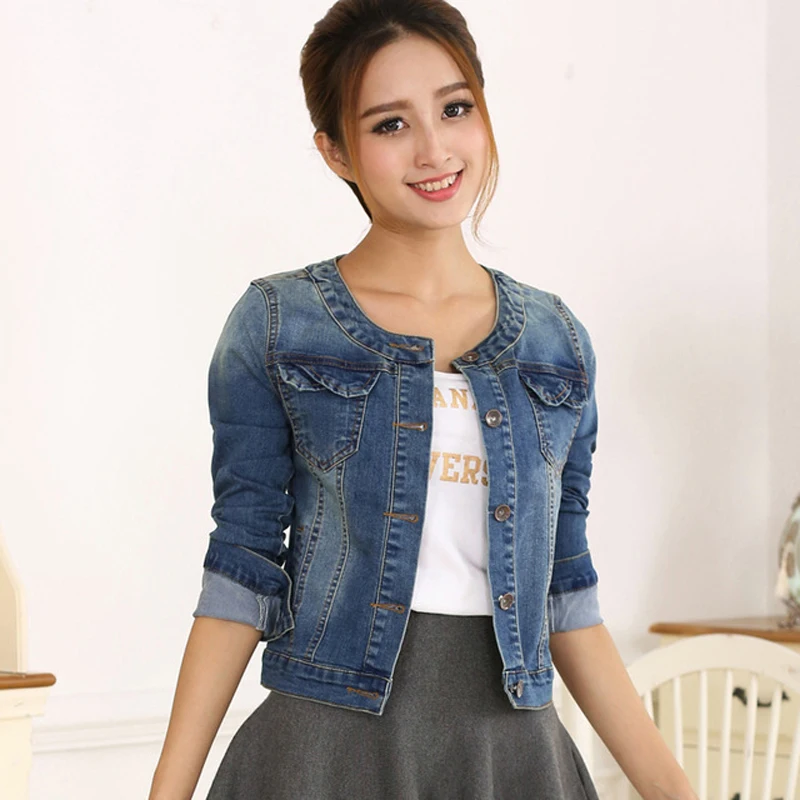 2017 Spring and Autumn font b Women b font Denim font b Jacket b font Fashion