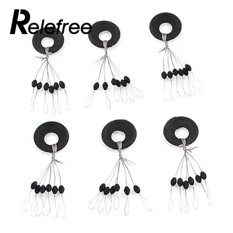 

100PCS/Set Fish Float Stopper Silicone Fishing Bobber Olive Shape Connector