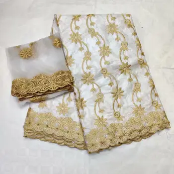 

White african bazin riche fabric with beads latest fashion women cotton bazin rihce fabric 2019 hot sale 5+2yards/lot LY