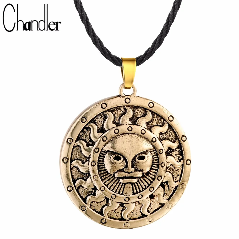 

Chandler Gold Color Symbol Of The God Yarila Pendant Necklaces For Man The Spring Sun Slavic Amulet Pagan Jewelry Lariat Colier