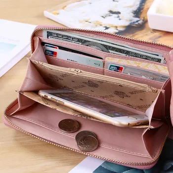 

Women Lady Wallets Long Handbag Zipper Purses Bag Deer Pattern For Coin Money Cards MSJ99