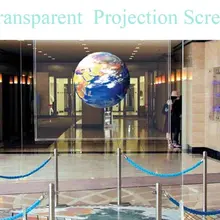 Задней проекции пленка самоклеющаяся прозрачная голографическая материал для экрана проектора оконная пленка наклейки 1,52x2 м/6" x 78,7"
