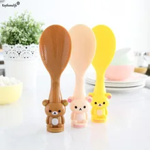 Носки с рисунком медведя из мультика ложка для риса антипригарным риса весло может стоять милая, стильная прекрасный ложка для еды Кухня инструмент посуда