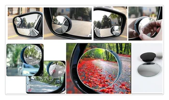

Car borderless small round blind spot mirror For Volvo S40 S60 S80 XC60 XC90 V40 V60 Any Cars