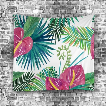 

New Arrivals Hanging Wall Carpet American style Rural Flowers plant Pattern Tapestry Customizable Home Decorative Tapestry