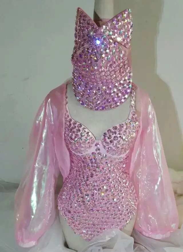 pink rhinestone dress
