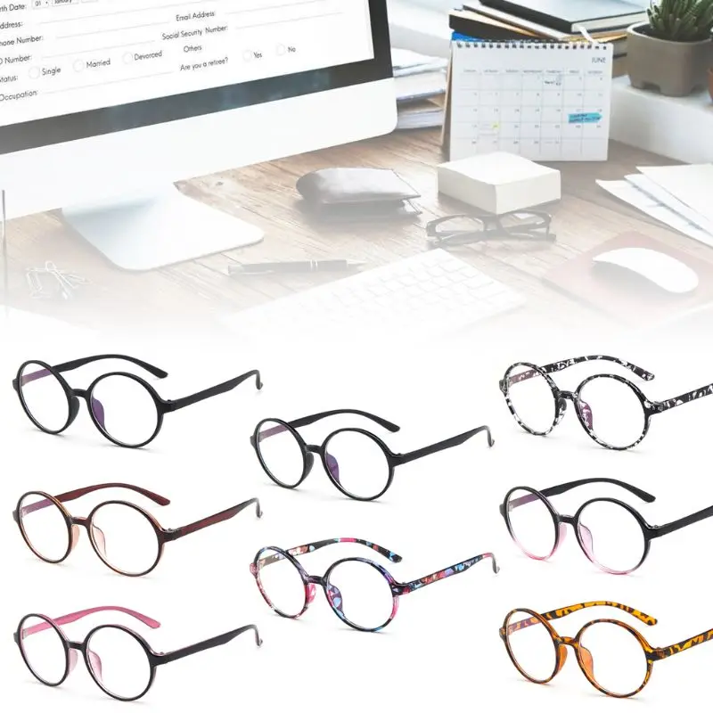 1 шт. модные Винтаж Двойной цвет рамки Оптические очки милые круглые классические для женщин мужчин очки близорукость объектив