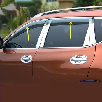 

Window Visor Covers Vent Shade Rain Sun Guard Deflector Awnings & Shelters For Nissan X-Trail 2014 2015 2016 2017 2018 DB068