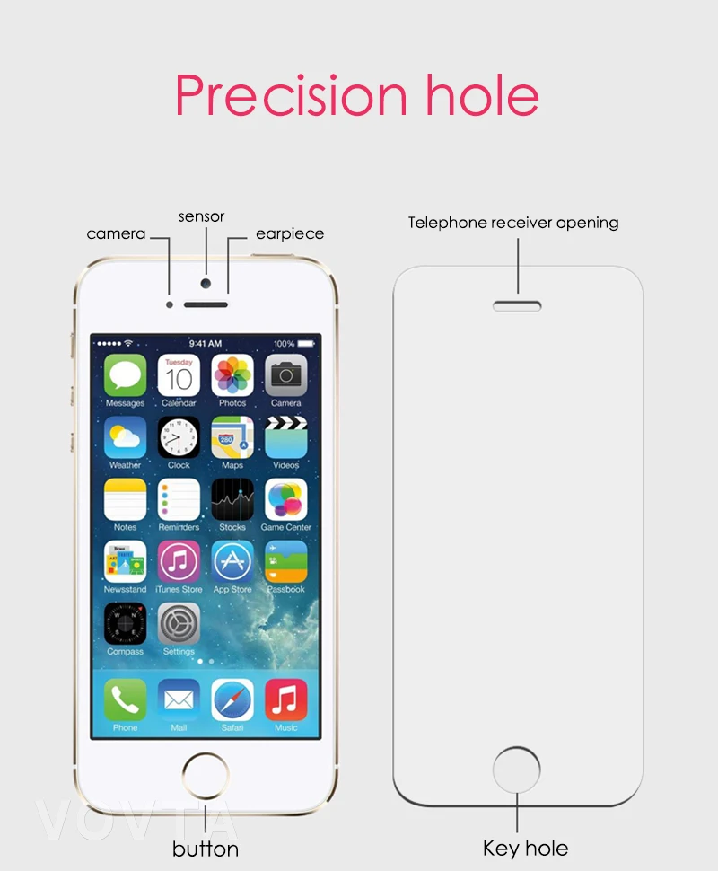 0.26mm Tempered Glass for iphone 5s 6 6 s 7 Plus Protective film 9 H Premium Screen Protector for iPhone 5 8 SE Tempered Glass3