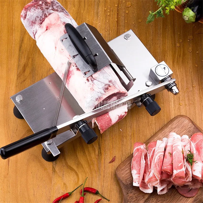 Manual Lamb Beef Slicer Stainless Steel Frozen Meat Cutting Machine