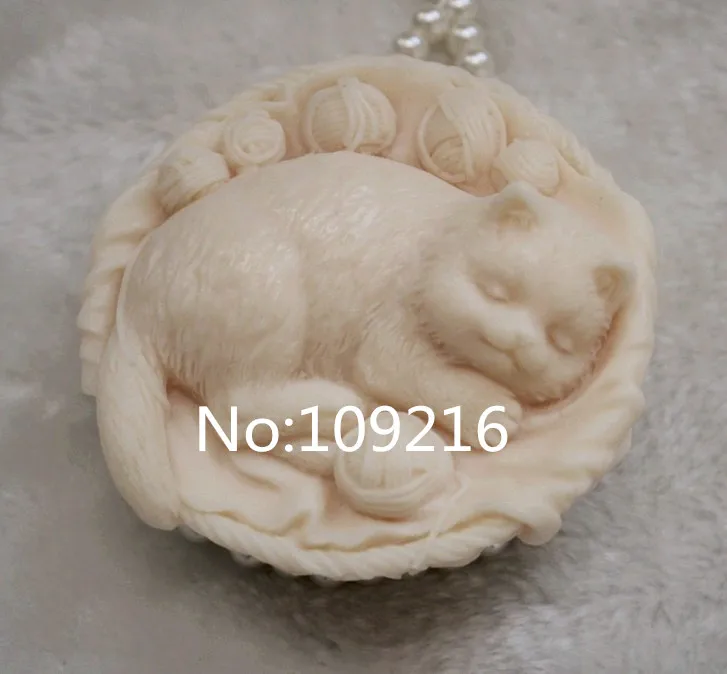 

wholesale!!!1pcs Sleeping Cat (ZX238) Silicone Handmade Soap Mold Crafts DIY Silicone Mould