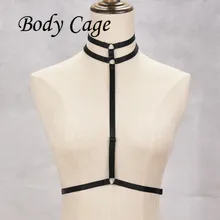 Портупея Для женщин сексуальный бюстгальтер без косточек Связывание клетка Готический стиль Харадзюку жгут гот, Харадзюку ремень черный эластичный лямочный пояс экзотический лифчик