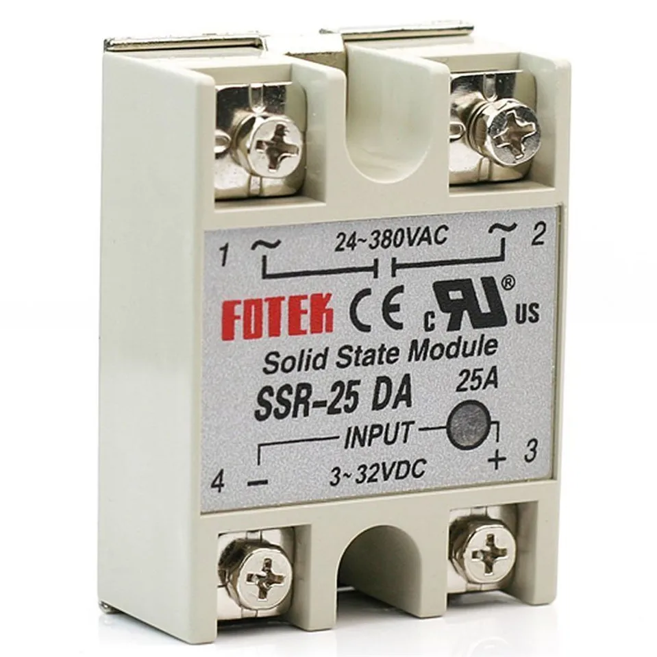 1pcs solid state relay SSR 25DA 25A 5 24VDC TO 24 380V AC SSR 25DA,6