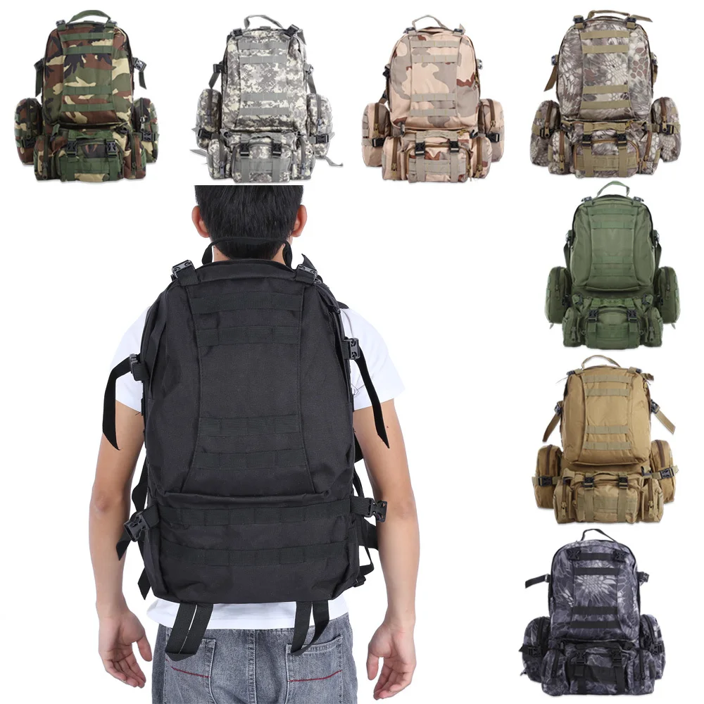 Quente ao ar Bolsa de Esportes à Prova Outlife Livre Mochila Molle Militar Tático Dwaterproof Água Acampamento Caminhadas Viagem 50l 9 Esporte e Lazer